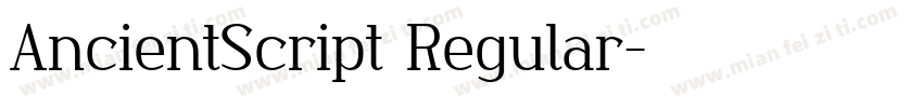 AncientScript Regular字体转换